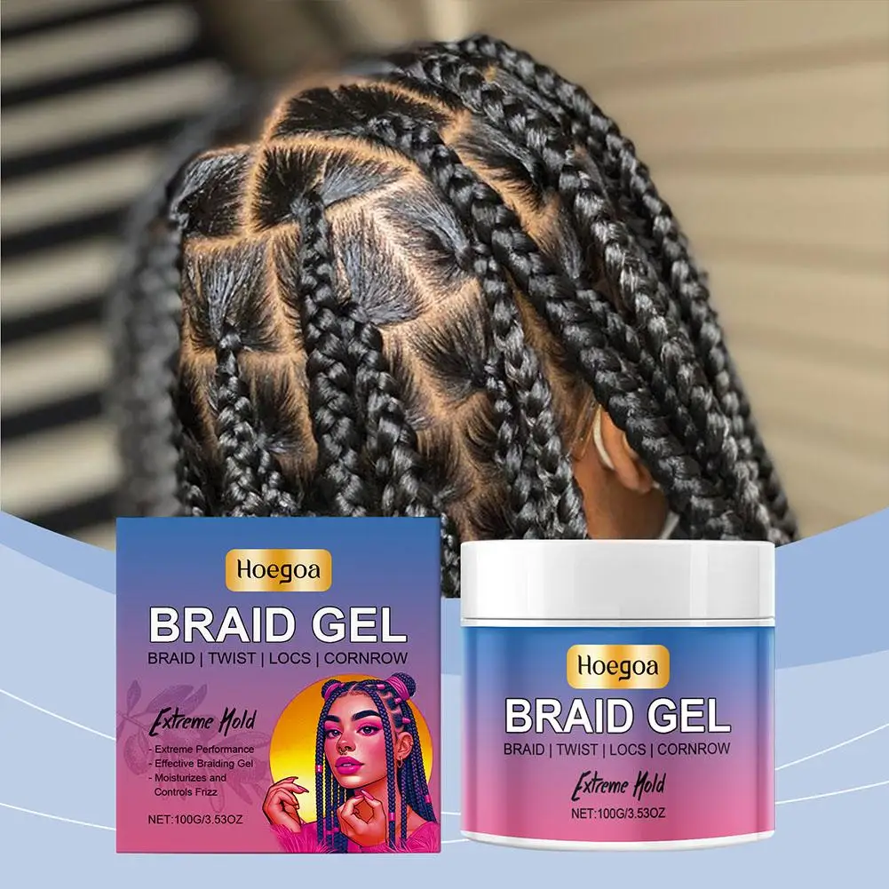 Braiding Styling Gel Hair Control Pomade Styling Braiding Anti-frizz Hair Cream Strong Hold Shape Pomade Cream R7z1