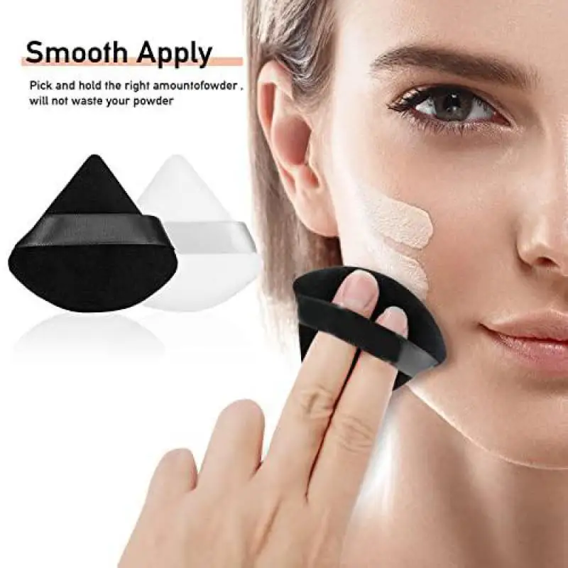 Makeup Sponge Set Triangle Velvet Powder Puff 6/12Pcs Washable Lightweight