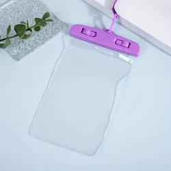Waterproof Universal Underwater Phone Protection Case with Lanyard - Case & Strap (Purple)
