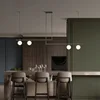 Modern Nordic Chandelier LED Minimalist Hanging Lamp Glass Pendant Light for Home Decoration Dining Table Restaurant Appliances 3
