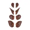 1Pair Blyth Doll Elf Ears Toy White Natural Tan Dark And Super Black Skin Only Ears No Doll Artificial Ear Accessories 3
