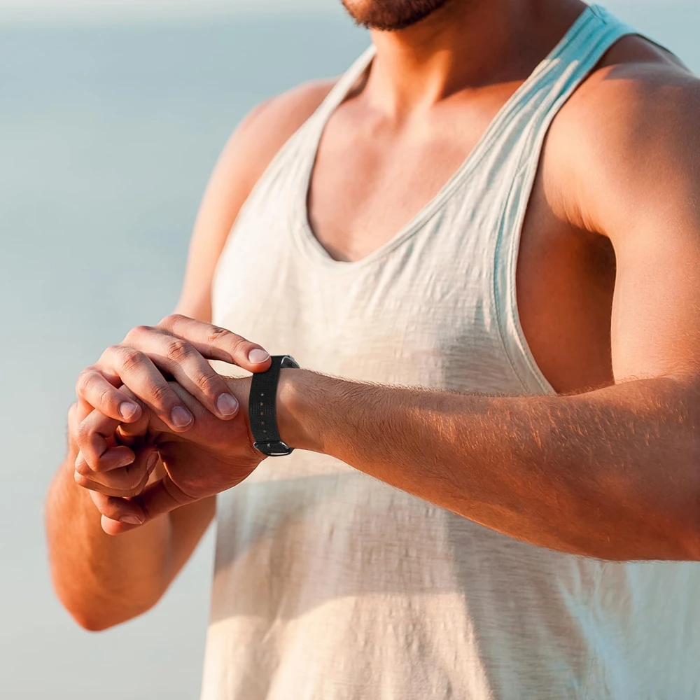 Breathable Adjustable Sports Wristband with Non-Slip Nylon Strap