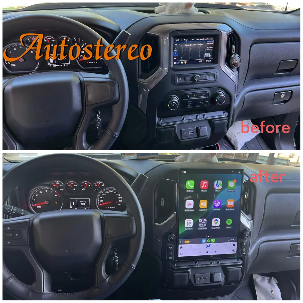 15.6 Android 13 Car Radio for GMC Sierra Denali Silverado 2019 2020 2021 2022 20