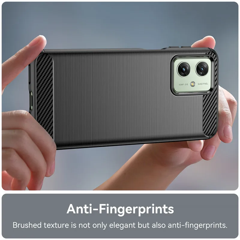 Carbon Fiber Shockproof Silicone Bumper Case - 6.5 inch Protection Cover