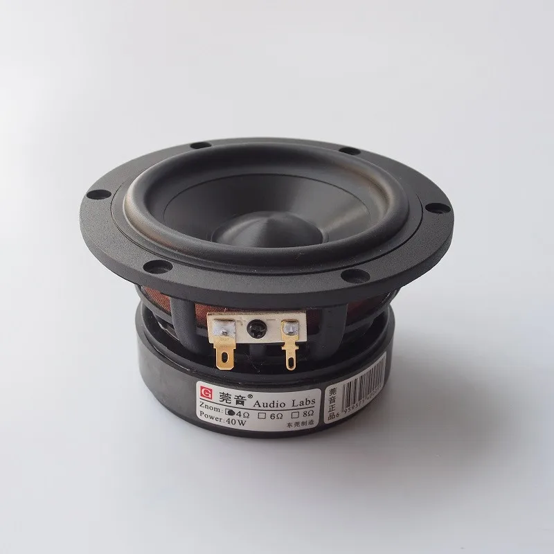 Audio La-bs 4 Inch Hi-Fi Mid-Woofer Speaker Driver Unit Ceramics Clad Aluminum Cone Casting Frame 4/8ohm 40W D120mm Round （1PCS）