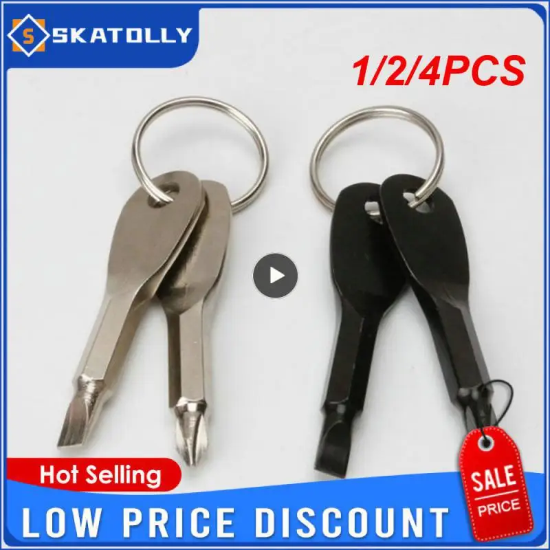 

1/2/4PCS Emergency Key Screwdriver Outdoor Multifunctional EDC Tool Safety Protection Self Defense Prick Cone Combined Tool Set
