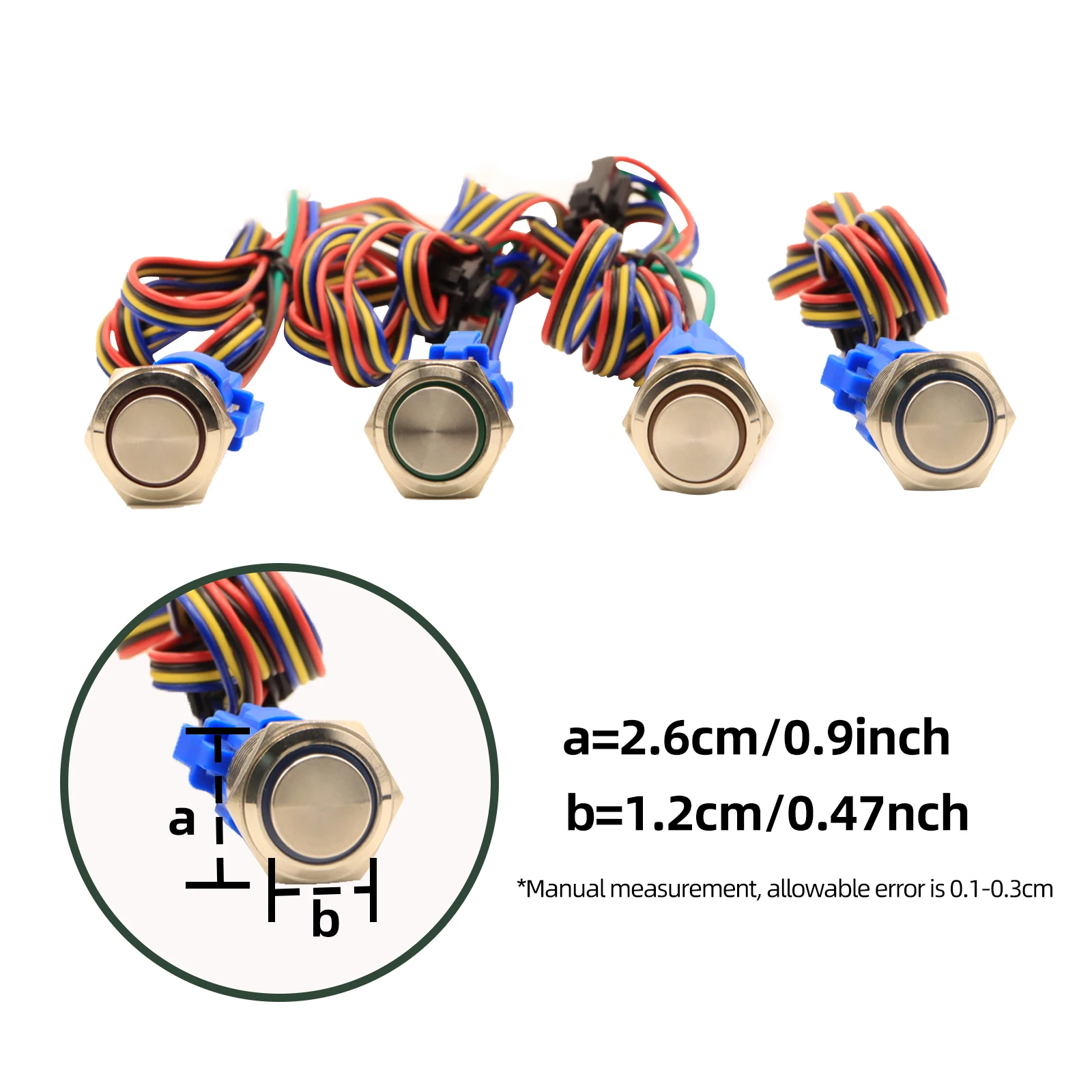 Escape Room Props Metal Push Button Switch Light 5 Colors Press the Buttons in a Correct Sequence to Unlock Game Puzzle
