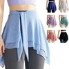All-matching Mesh Wrap Dance Skirt for Girls Women Ballet Wrap Skirts Asymmetric Dance Skate Over Scarf Skirts Dancewear 1