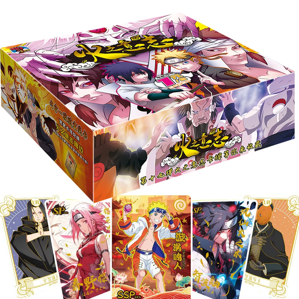 

Naruto Cards Full Set Peripheral Collection Fantasy Adventure Anime Characters Uchiha Sasuke Limited Flash SSP Cards Fan Gifts