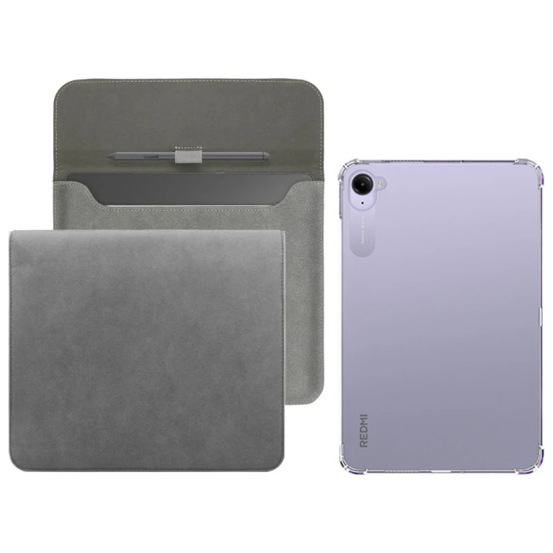 Clear TPU Shockproof Tablet Case & Slim Storage Sleeve Bag