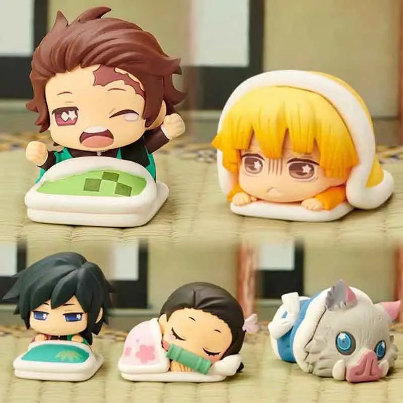 

Demon Slayer Sleep Doll Agatsuma Zenitsu Tanjirou Nezuko Inosuke Figurine Handmade Ornament Desktop Decoration Christmas Gift