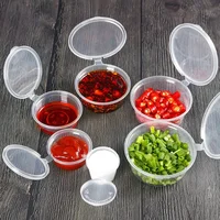 10PCS Disposable Sauce Seal Boxes Mini Seal Boxes Transparent Sealed Boxes with Lids Sauce Spices Storage Container Kitchen Tool 1