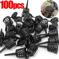 100/20Pcs Plant Fertilizer Baskets Dome Case Plastic Automatic Nursery Pots With Lid Plant Bug Portable Bonsai Cover Box Tools 1