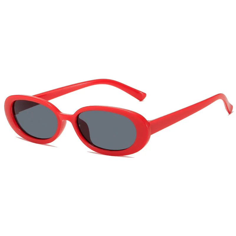  FASGION Gafas de sol ovaladas con marco de diamante brillante para  mujer, diseño de moda, lentes de sol masculinos y femeninos (Color de la  lente: negro f rosa) : Deportes y