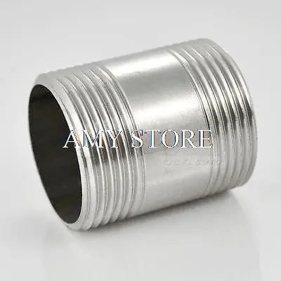 

New 3/4" Male x 3/4" Male 304 Stainless Steel threaded Pipe Fitting SS304 BSP