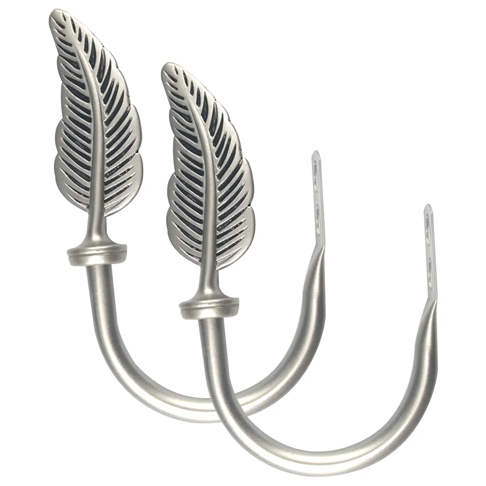 2pcs Wall Hook Iron Curtain Accessories Hanging Hook Home Decor U Shaped Living Room Loop Holder Curtain Tieback Buckle Hanger