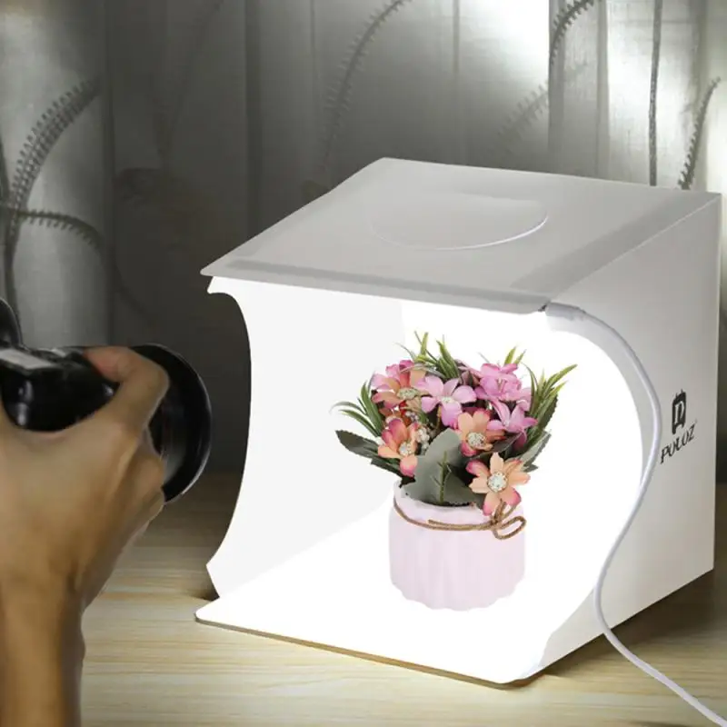 24x23x22cm Portable Mini Photo Studio Box Photography Backdrop built-in Led Light Photo Box Photography Backdrop Lightbox photo studio box led photo lighting photo studio light tent