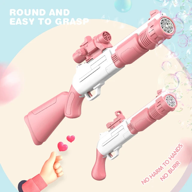 Rifle Gun Toy 10-Hole Charging Electric Automatic Bubble Machine Summer Outdoor Soap Water Children Toys 3