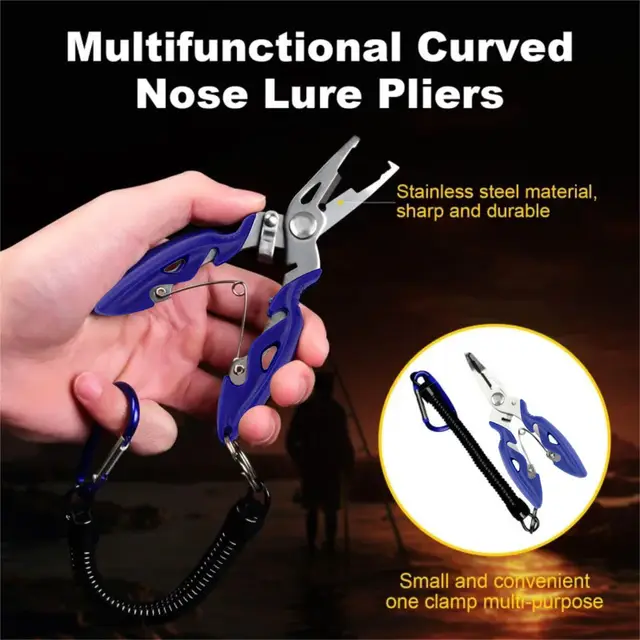 Multifunctional Curved Mouth Road Sub Pliers Cutting Lines Uncoupling Fish Hooks Opening Coils Outdoor Fishing Tools Plier Multifunctional Curved Mouth Road Sub Pliers Cutting Lines Uncoupling Fish Hooks Opening Coils Outdoor Fishing Tools Plier