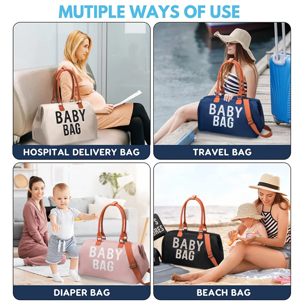 Reise-Aufbewahrungstasche, Mama-Tasche, große Kapazität, wasserdicht, Nass- und Trockentrennung, Baby-Wickeltaschen, isolierte Windel-Organizer-Taschen – Detail 13