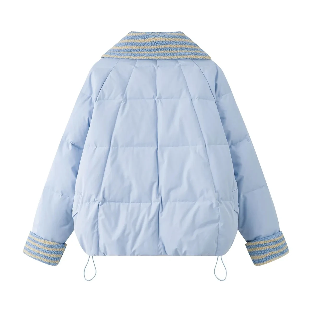 Down Cotton Jacket Women's Short 2025 Lamb Wool New Loose Cotton Jacket Winter Korean Version Thick Bread Jacket Lemon Yellow