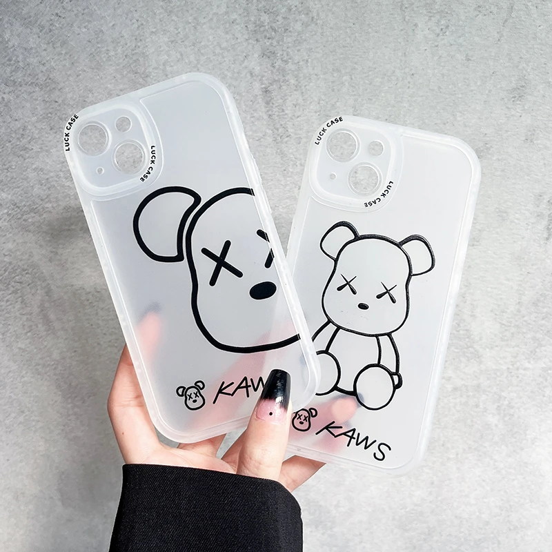 iphone 13 mini leather case Disney Fashion Cartoon Violent Bear Phone Case for iPhone 11 12 13 mini pro XS MAX 8 7 Plus X  XR Cover iphone 13 mini waterproof case