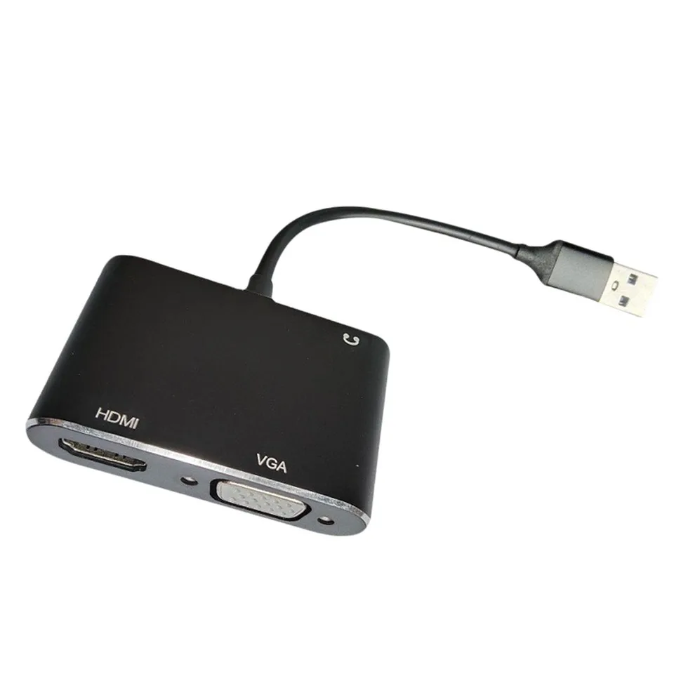 USB to HDMI VGA Multi Display Adapter Hub