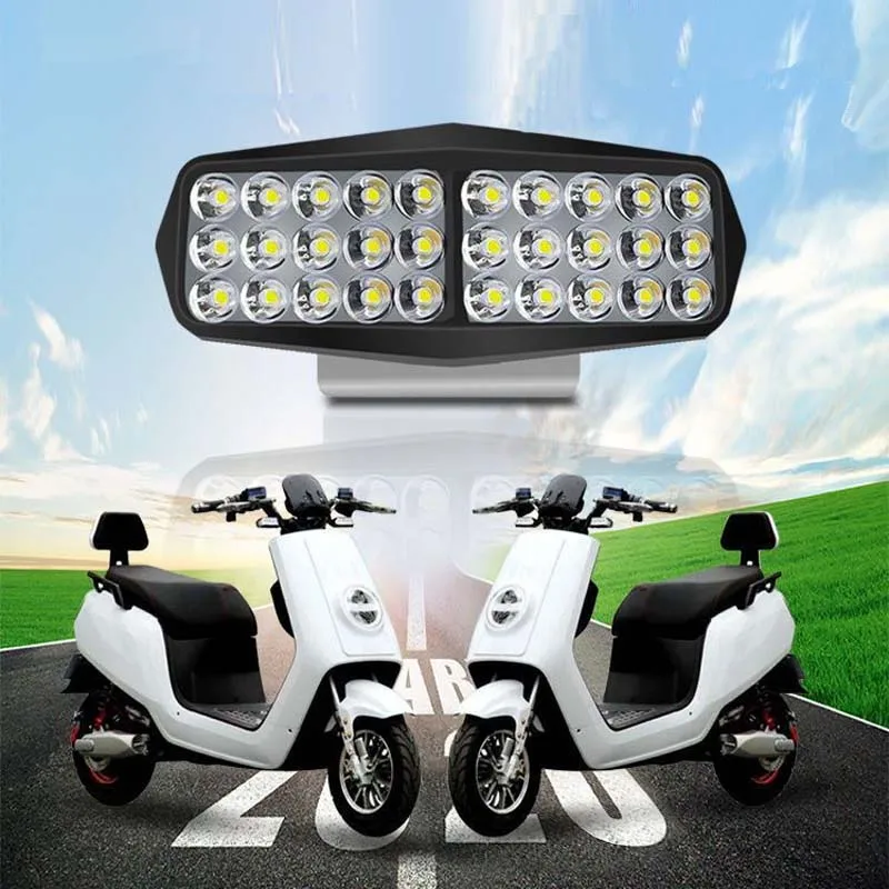 High quality 12V-85V Motorcycle Electric Bike Led Headlight Super Bright Tricycle Lamp Hree-wheeled Battery Car Strong Light 1pc k11 cree xml t6 led headlight 1200lum 10w searchlight torch flashlight 3 modes bike headlamp light head lamp by 18650 battery