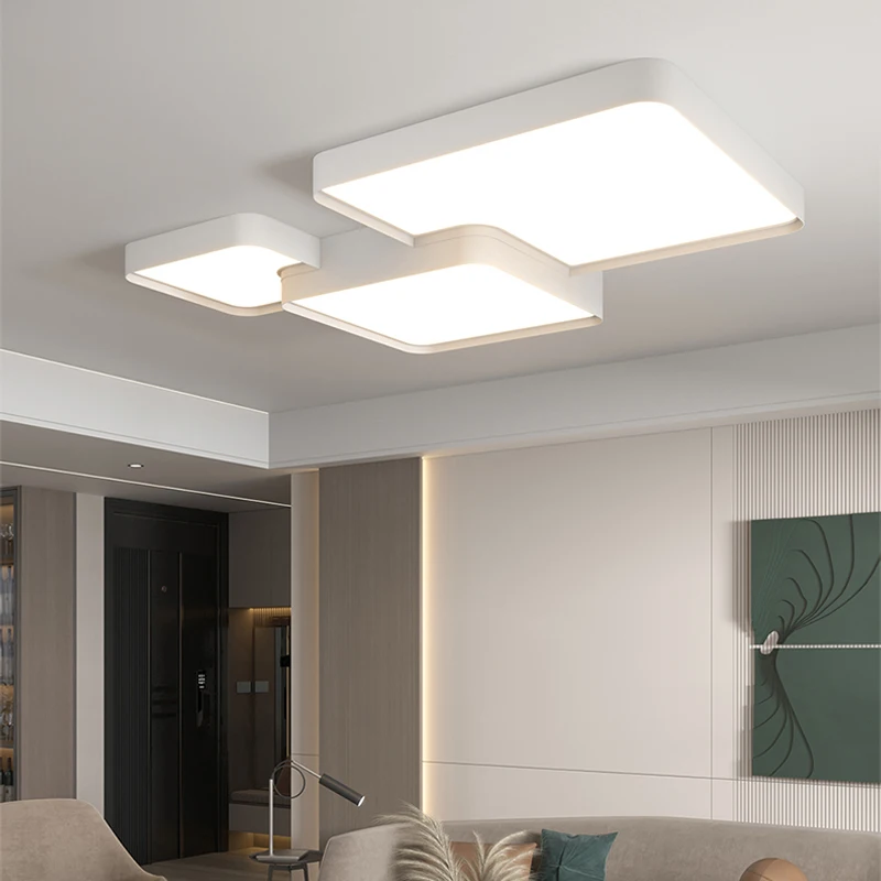 

Nordic Minimalist Square Led Ceiling Lamps Chandelier Modern Living Dining Room Home Decor Bedroom Indoor Lighting Light Fixture