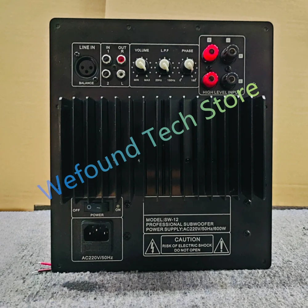 High Power Heavy Bass Power Amplifier Rated 300w Peak 500w Lron Plate Size 220x270mm, Internal Depth 115mm SW-12