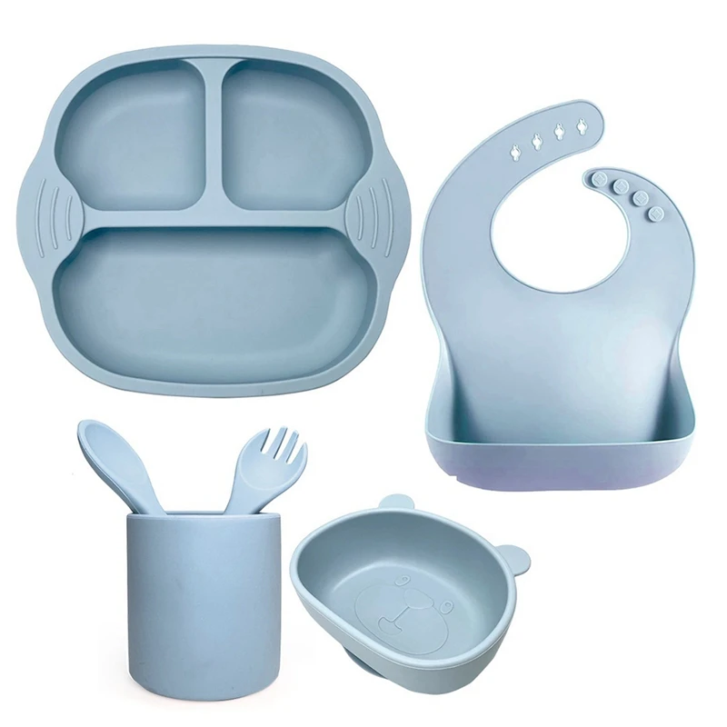 

Набор силиконовых мисок для кормления младенцев, 6 шт., посуда для малышей, чаши для младенцев с присоской, набор мисок для младенцев, можно мыть в посудомоечной машине