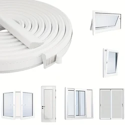 Upgraded Self - Adhesive Seal for Doors and Windows - Soundproof, Windproof, Dustproof, and Insect Resistant Insulation (White)