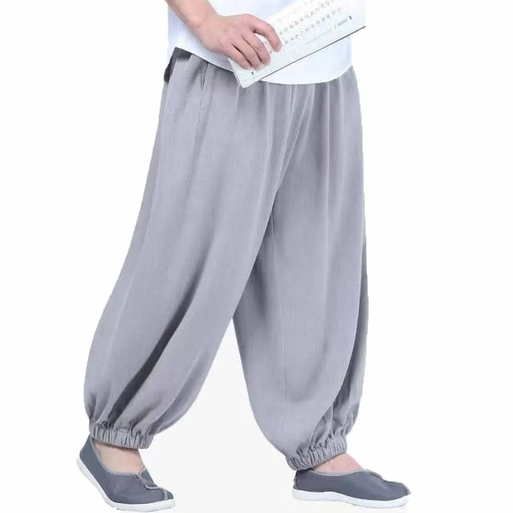 High Quality Cotton Winter Warm Zen Trousers Religion Lay Pants Shaolin Monk Kung Fu Bloomers