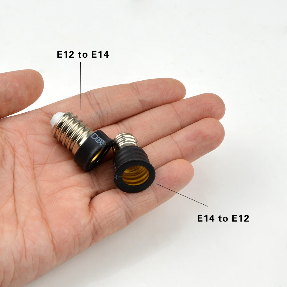 Adaptateur de douille de lumière E12 à E14, convertisseur, support