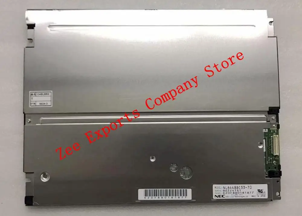 

Фотопанель с ЖК-дисплеем диагональю 10,4 дюйма для промышленного оборудования для NEC 100%, проверенная на доставку NL6448BC33 70