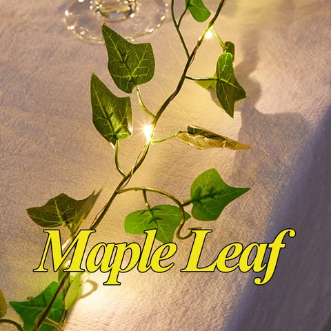 Garden Lights Outdoor Garland Led Outdoors Street Lamp Wall Lamp Party Indoor Out door Decoration Maple Leaf Waterproof