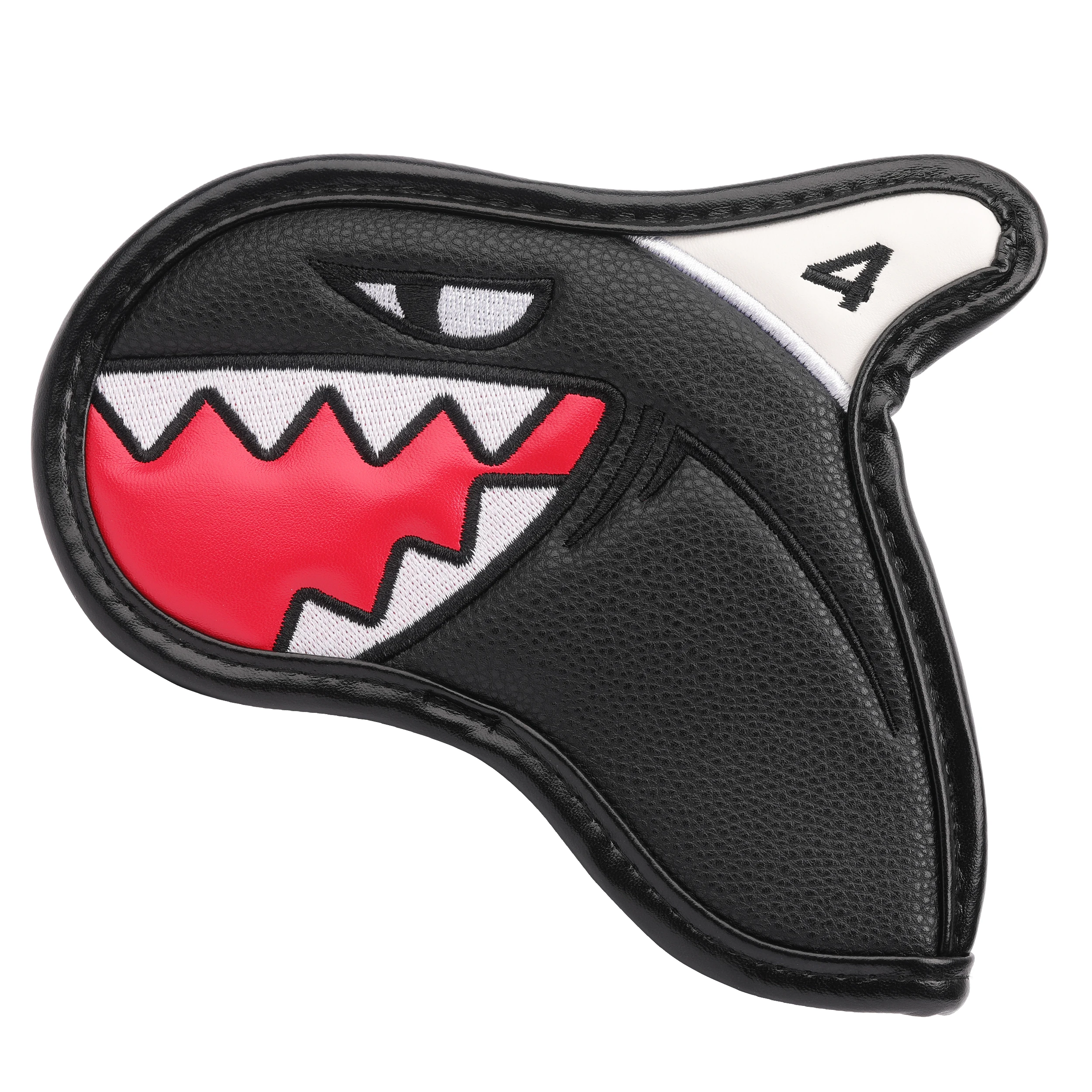 New White Black Sea Shark Golf Irons Head Covers PU Leather Golf Clubs Iron Set Headcover #4-9PAS for Man Women 2