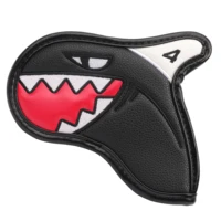 New White Black Sea Shark Golf Irons Head Covers PU Leather Golf Clubs Iron Set Headcover #4-9PAS for Man Women 2