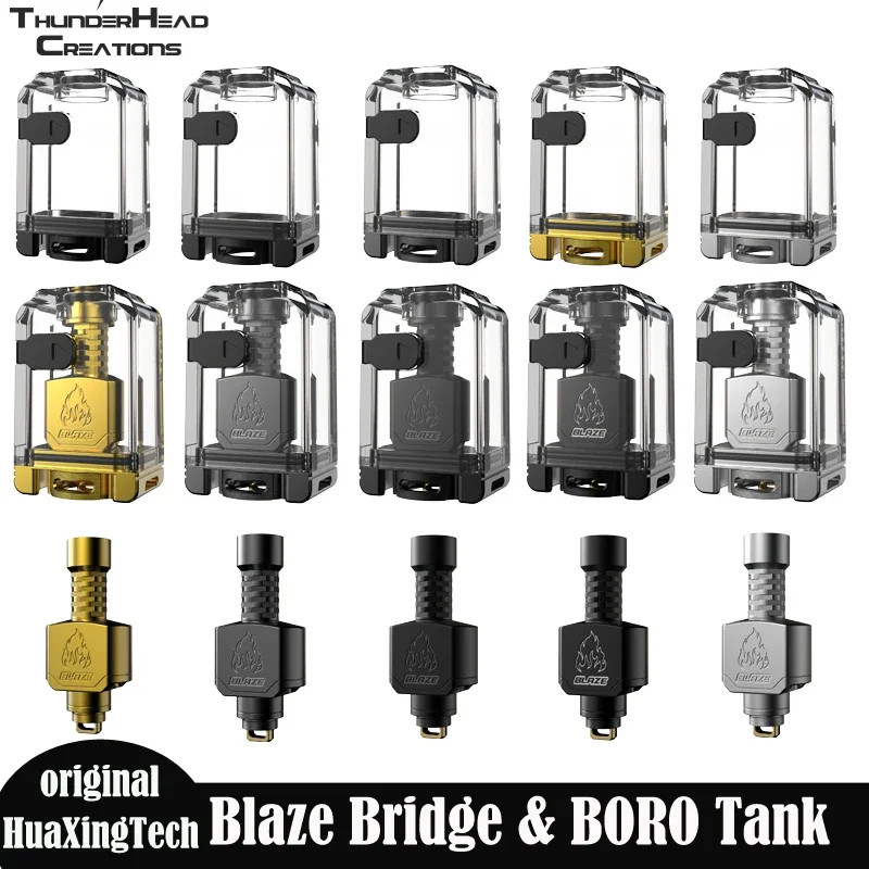 Blaze Boro Tank with 3D Honeycomb Airflow and Postless Build Deck, 4ml Capacity