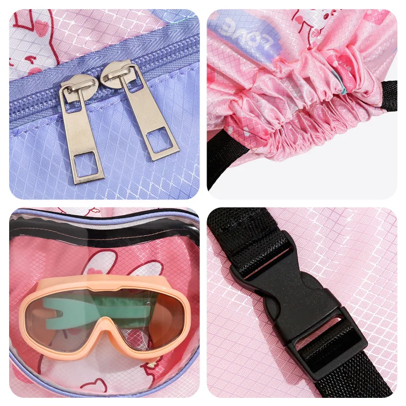 Swimming Bag Multifunction Drawstring Backpack Cartoon Shoes Organizer Dry And Wet Separate Portable Beach