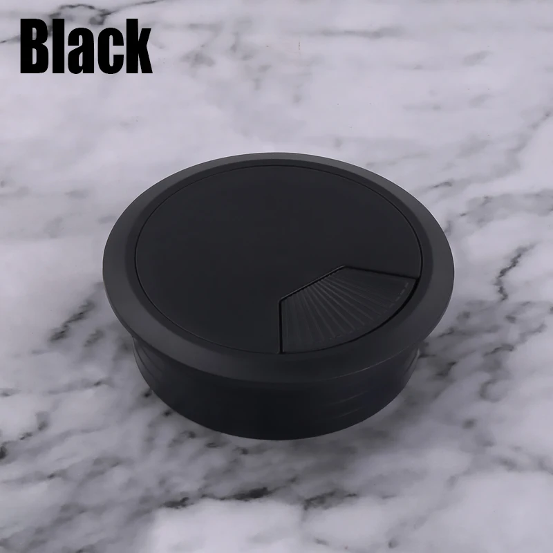 Hejo 10PCS Desk Grommet, Table Cable Grommet 60mm With Hole Saw, Round Cord Cable Hole Cover