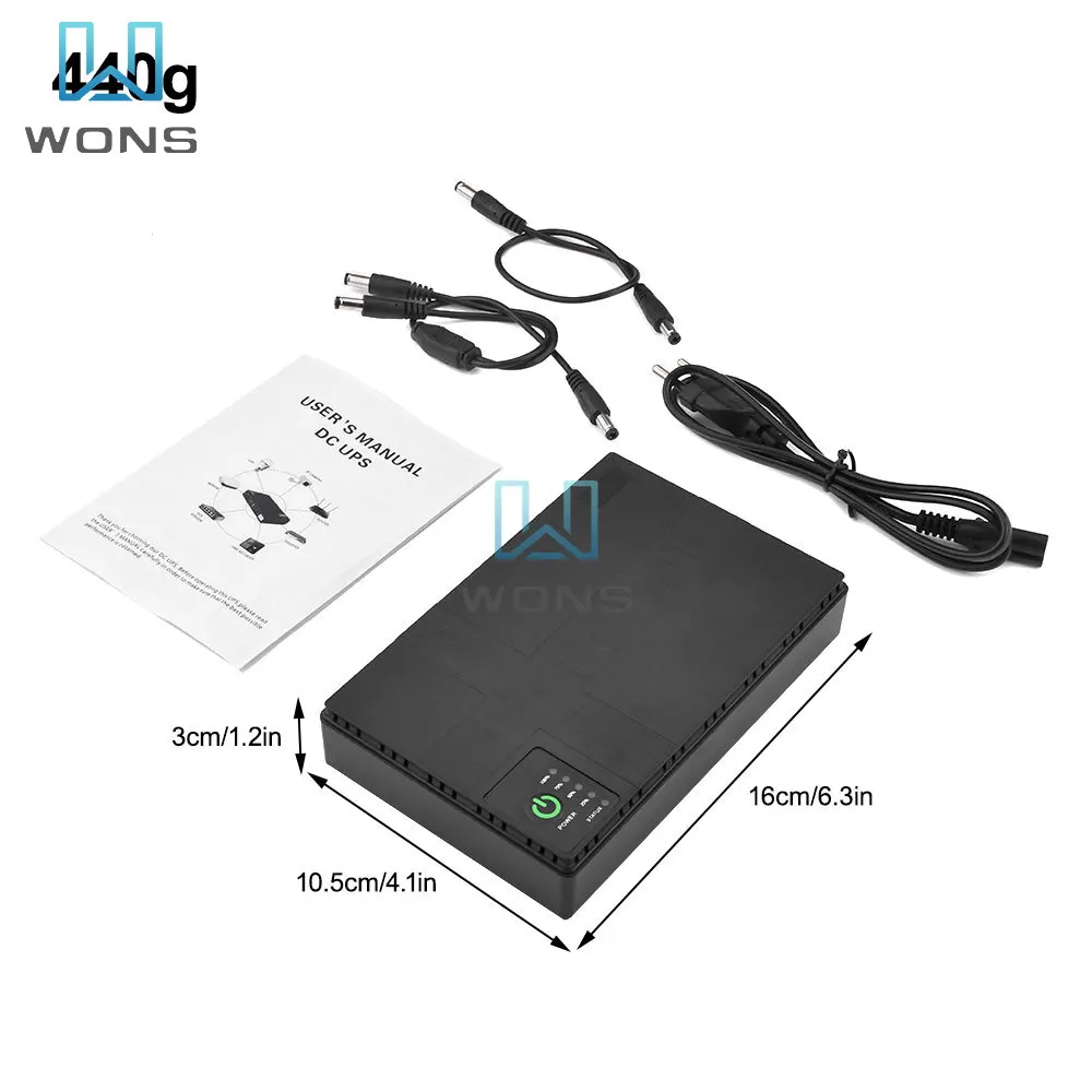 UPS Uninterruptible Power Supply 10400mAh 5V 9V 12V 2A 15V 24V 1A Battery Backup Unit Output for Wireless Router EU Plug uninterruptible power supply portable ups mini ups
