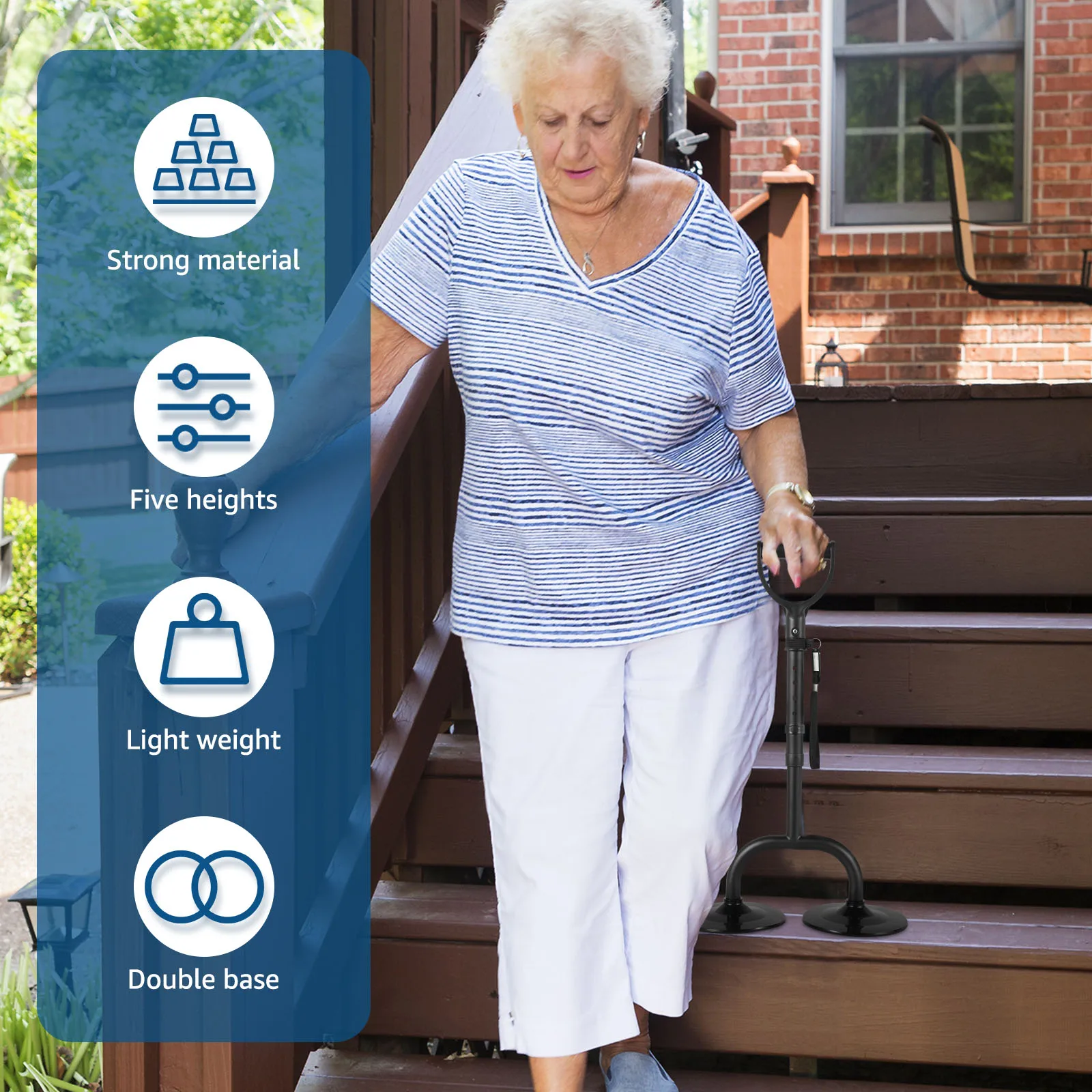 52-60CM Adjustable Mobility Aid Tool Portable Standing Assist Device With Lanyard Lightweight Standing Up Assistance for Elderly