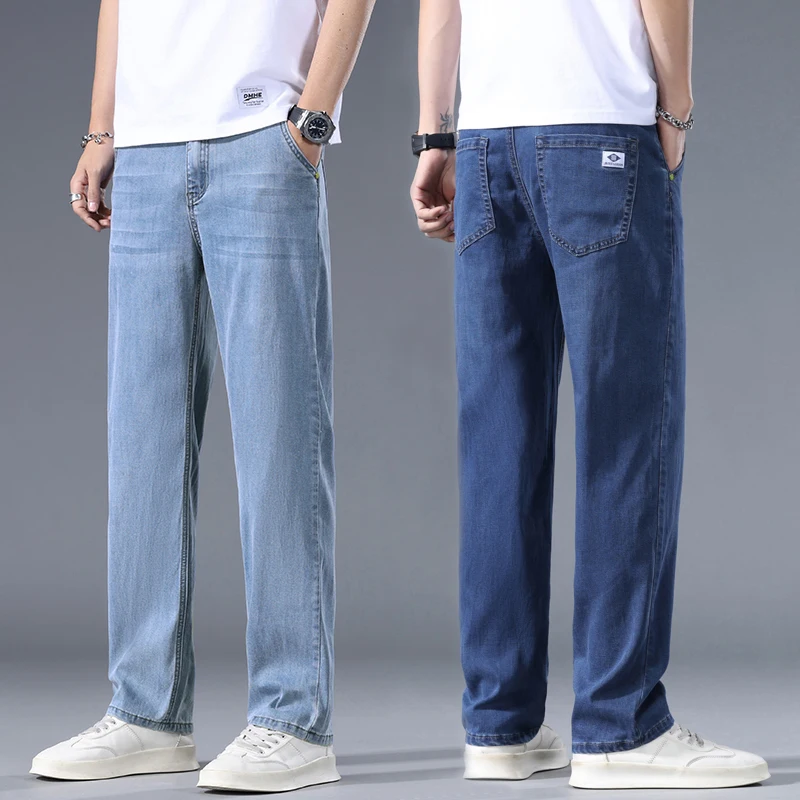 Thin men's lyocell jeans