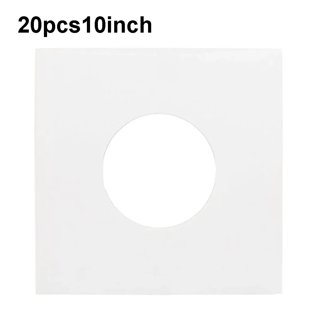 20pcs Protective Bag 12inch 10inch 7 Inch White Vinyl Record Protecter LP Bags Record Sleeves Vinyl Right Angle Paper Bag