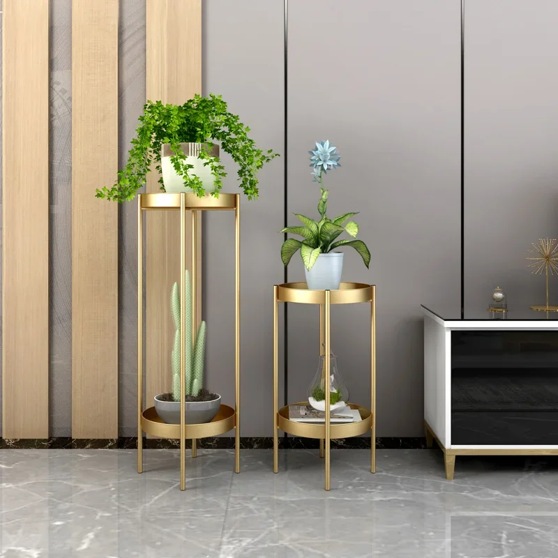 European Plant Stand-Fashion Light Luxury Metal Balcony Shelf, Multi-Layer Flower Rack, Home Decor, Indoor Garden Solution