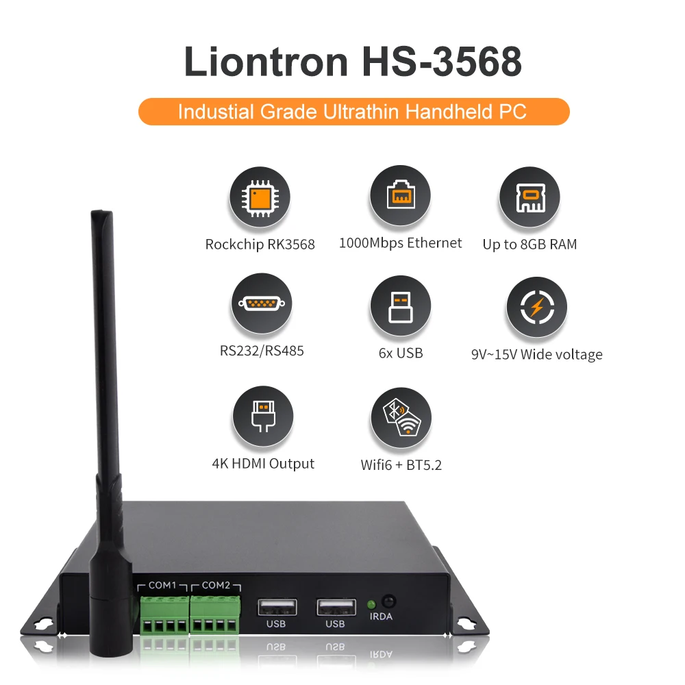 

Liontron 8GB 4GB 2GB RAM Rockchip RK3568 WiFi+BT 5.0 Gigabit LAN Port Single Board Run Android Linux OS Industrial Mini PC