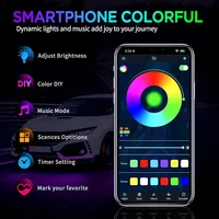 RGB Flexible Car Underglow Light Strip 12V LED Underbody Ambient Light With App Control Neon Auto Decorative Atmosphere Lamps 4