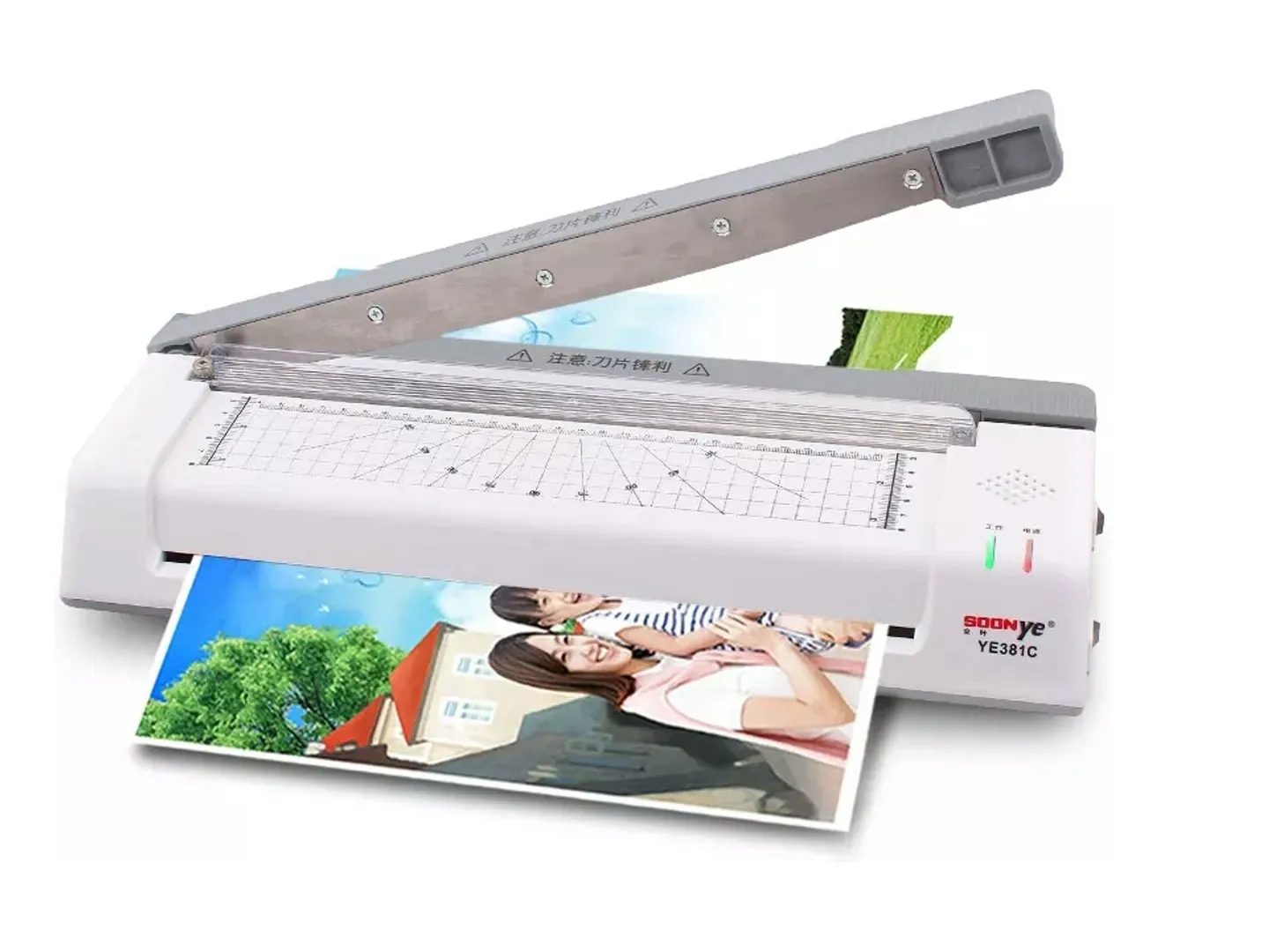 LIZENGTEC A3 종이 사진용 종이 트리머 및 코너 라운더 롤 라미네이터 기계가 포함된 뜨겁고 차가운 기계