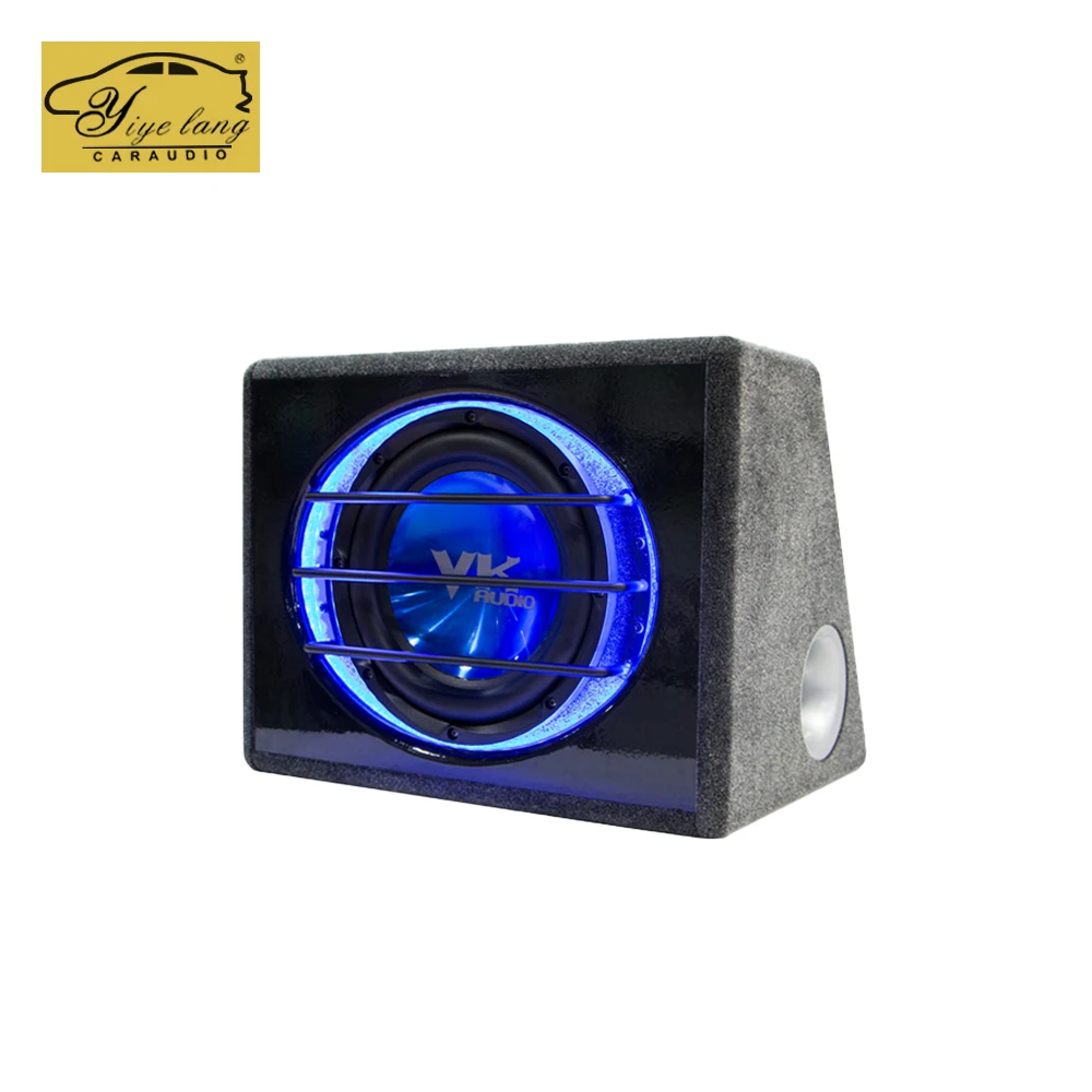 12V Car Audio Subwoofer Stereo Black/Green Car High Power Speaker Audio Active Subwoofer Noise Reduction Modification